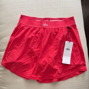 ALO Yoga Candy Red Match Point Skirt